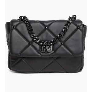 Badgley Mischka Black Quilted Chain Shoulder Bag